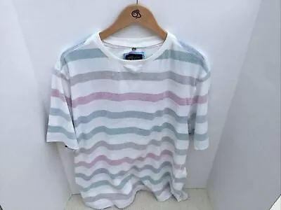 Buy Boston Crew T-Shirt Short Sleeves Vertical Stripes 100 % Cotton UK XXL • 5£