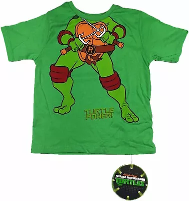 Buy Boys Official Teenage Mutant Ninja Turtle Green T-shirts 2 3 4 5 6 7 8 • 5.99£