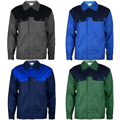 Buy Mens Heavy Duty Work Jacket Long Sleeve Collared Winter Multi Pocket Button Coat • 8.99£