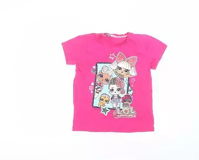 Buy Nutmeg Girls Pink Cotton Basic T-Shirt Size 10-11 Years Round Neck - LOL Dolls • 5.50£