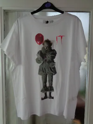 Buy 👕 OFFICIAL STEPHEN KING'S IT / PENNYWISE T-SHIRT (Primark Women's X-LARGE) NEW! • 5£