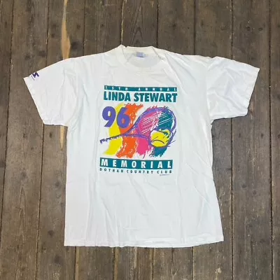 Buy Jerzees Linda Stewart Memorial T-Shirt Graphic Short Sleeve Tee, White Mens XL • 25£