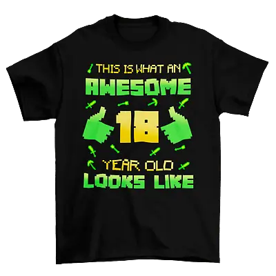 Buy Kids 18th Birthday Gaming T-Shirt Awesome 18 Year Old Looks Like Gift Boys Girls • 9.49£