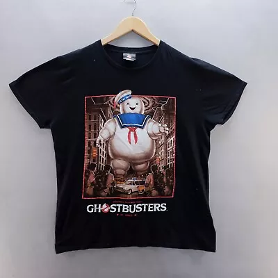 Buy Ghostbusters Mens T Shirt Large Black Graphic Print Stay-Puft Marshmallow Man • 11.72£