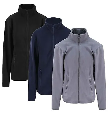 Buy Pro RTX Pro Micro Fleece BLACK BLUE Or GREY Full Zip Jacket XS-7XL • 25.99£