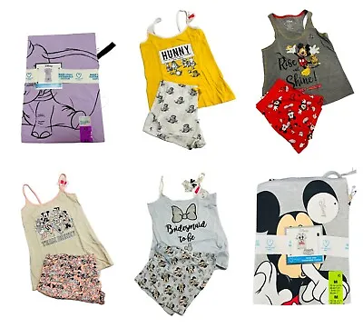 Buy Disney Character Ladies Cotton Pj's Womens Short Pant Cami Vest Nightwear Pyjama • 12.97£