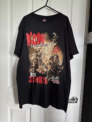 Buy Rare Korn Rob Zombie Limited Edition Tour Tshirt Size Large • 55£