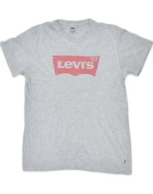 Buy LEVI'S Mens Graphic T-Shirt Top Medium Grey Cotton TN58 • 8.49£