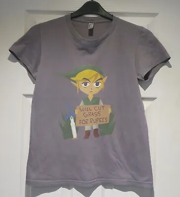 Buy Legend Of Zelda Link Will Cut Grass For Rupees T-Shirt Size M • 6£