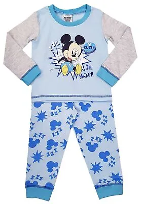 Buy Baby Boys Disney Mickey Mouse Pyjamas Cutie Pjs Age 6-24 Months • 7.99£
