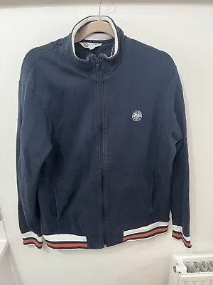 Buy Roland Garros Paris Jacket Navy Blue Track Jacket Size Large • 22.99£