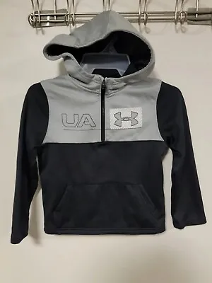 Buy Under Armour Boy LOGO Quarter Zip Hoodie YSM 8 Youth Pullover Sweatshirt Black. • 7.92£