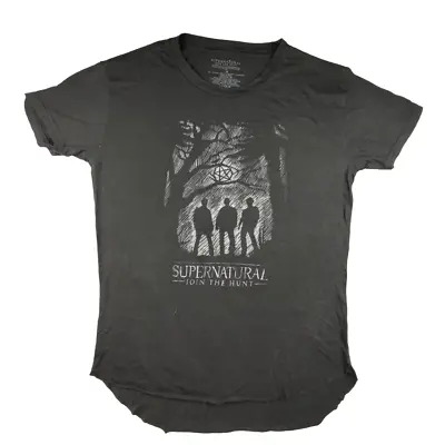 Buy Supernatural Join The Hunt Distressed T Shirt Size S Short Sleeve Green Rayon • 12.99£
