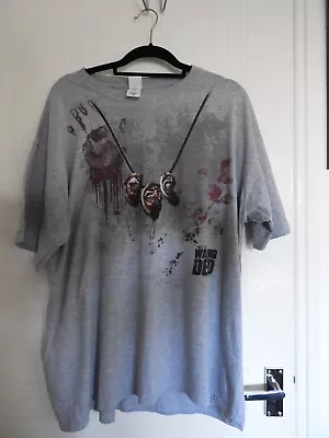Buy Mens Grey Dary Dixon Walking Dead T Shirt 2XL • 4£