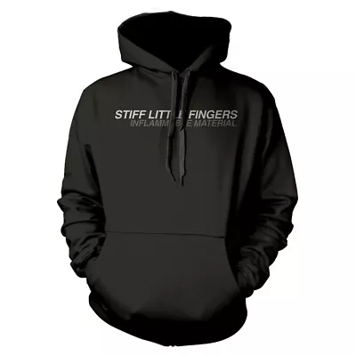 Buy STIFF LITTLE FINGERS - INFLAMMABLE MATERIAL BLACK Hooded Sweatshirt Small • 18.11£