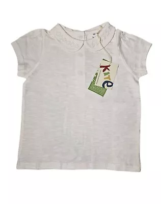Buy Kite Organic Cotton Cream Peter Pan Collar T-shirt 2 Years • 7.99£
