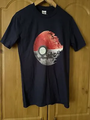 Buy Death Star Pokeball T Shirt Pokemon Star Wars Size Small • 7.99£