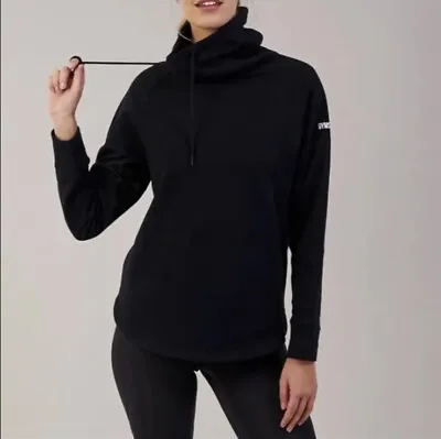 Buy Gymshark Slouch Hoodie Black Mesh Arm Detail Relax Tunic Cowl Neck Sweater Small • 46.46£