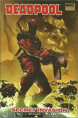 Buy Deadpool #1 Hc Dynamic Forces Signed Clayon Crain Coa #2 Secret Invasion Disney • 79.95£
