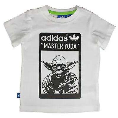 Buy Adidas Originals Star Wars Master Yoda Jedi Master Kids T-Shirt White • 23.67£