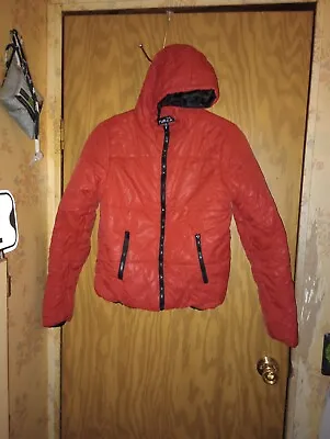 Buy Rue 21 Puffer Jacket Red With Black Zippers And Interior Women's Size Small • 13.44£
