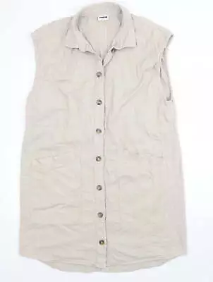 Buy Noisy May Womens Beige Jacket Waistcoat Size L Button • 8.50£