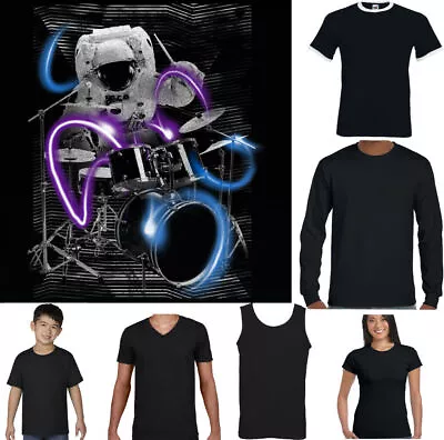 Buy ASTRO DRUMMER T-Shirt Mens Funny Drumming Drum Kit Spaceman Astronaut Band Top • 8.99£