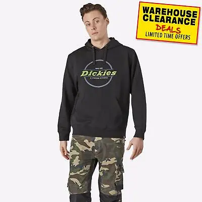 Buy Dickies Towson Graph Mens Workwear Casual Hooded Sweatshirt Hoodie Black • 52.99£