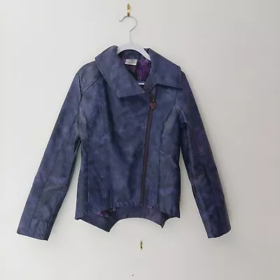 Buy Disney Descendants Mal Faux Leather Purple Jacket Aged 7-8 #16 • 24.99£