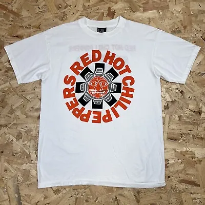 Buy Red Hot Chili Peppers Band Single Stitch T Shirt Mens Large White T5-46 • 39.95£