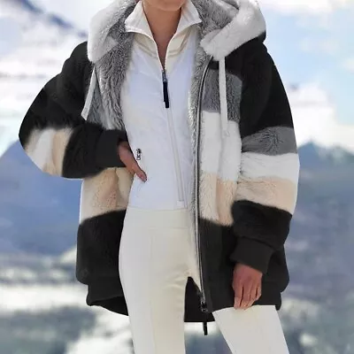 Buy Womens Winter Warm Fleece Hoodies Coat Jacket Ladies Outwear Plus Size Overcoat • 19.99£
