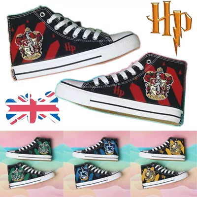 Buy Harry Potter Print Shoe High Trainers Sneakers Top Canvas Shoes Hogwarts College • 20.99£