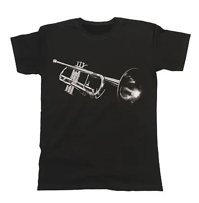 Buy Mens ORGANIC Cotton T-Shirt TRUMPET Music Instrument Musician Band Gig Brass Eco • 8.95£