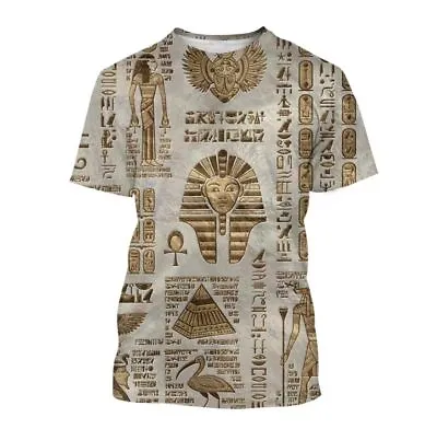 Buy New Unisex T Shirts Digital 3D Print Harajuku Style Egyptian Pharaoh Art Script • 19.99£