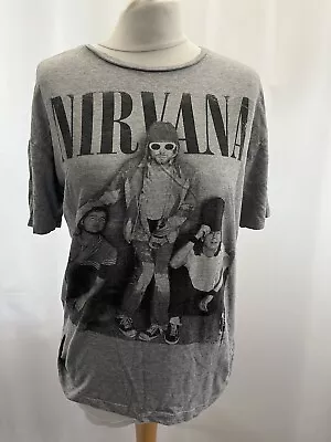 Buy New Look Grey Nirvana T-shirt Size 10 Short Sleeve Cotton Blend Women’s  • 6.99£
