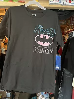 Buy NWT DC Comics Batman Kids T Shirt Black SZ L (10-12) Black With Pink&Blue Design • 10.23£