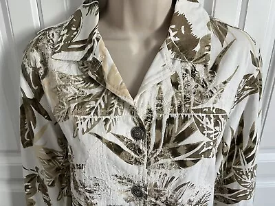 Buy Parsley & Sage Jeans Style Jacket Size M Medium White Brown Tan Lace • 9.44£