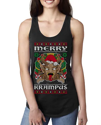 Buy Merry Krampus Santa Folklore Figure Horror  Ladies Racerback Tank Top • 19.27£