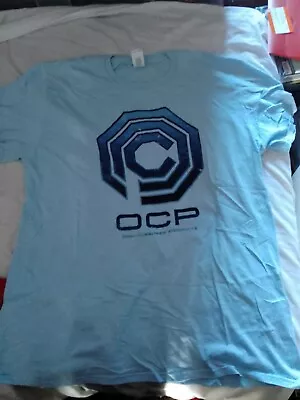 Buy Robocop Inspired OCP Light Blue T-shirt 22  XL • 15£
