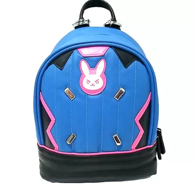 Buy Official Overwatch D.Va Bunny Mini Backpack 2018 Gaming Merch Blue Pink EUC • 47.22£