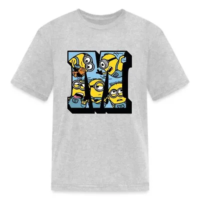 Buy Minions Merch Letter M College Licensed Kids' T-Shirt • 14.24£
