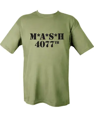 Buy Kombat UK MASH 4077th T-shirt - Olive Green  Military Army Style • 11.99£