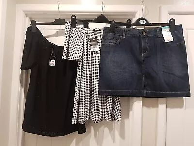 Buy Size 14, 16 Brand New Bundle, Skirt, Tshirts M&S, Peacocks • 5.50£