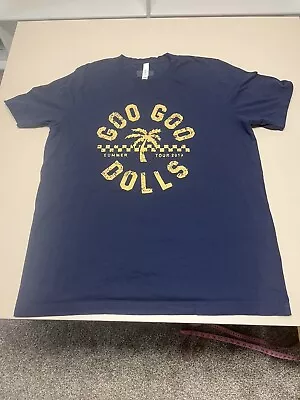 Buy Goo Goo Dolls 2019 Summer Concert Tour Blue Yellow Checker Shirt Extra Large Xl • 9.45£