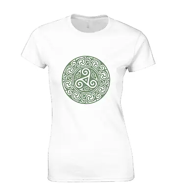 Buy Celtic Triskele Ladies T Shirt Symbol Ancient Celts Viking Valhalla Odin Thor • 8.99£