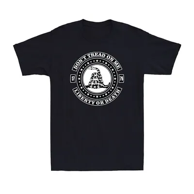 Buy Don't Tread On Me Liberty Or Death Funny Patriotic Political Joke Men's T-Shirt • 14.99£