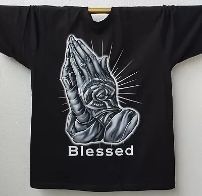 Buy Blessed. Ultra Heavyweight American Style Hip Hop Tee By LEGIT CO • 28.10£