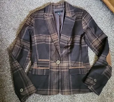 Buy Ladies Primark Checked Fitted Jacket Blazer Size UK 6 • 4.50£