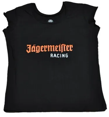 Buy Jägermeister Racing USA Tank Top Women's T-Shirt Size S Cut Out Shirt Black • 12.94£