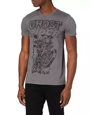 Buy Marvel Comic Official Grey Ghost Rider Size Small Mens T-Shirt Short Sleeve • 9.95£